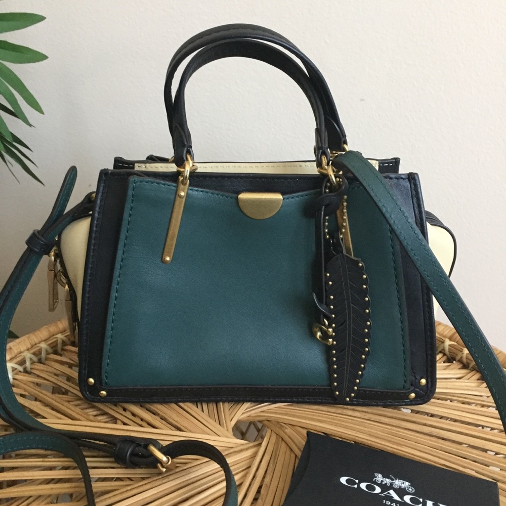 Coach Dreamer 21 Crossbody Bag Color Block Green Mini - Picture 4 of 7